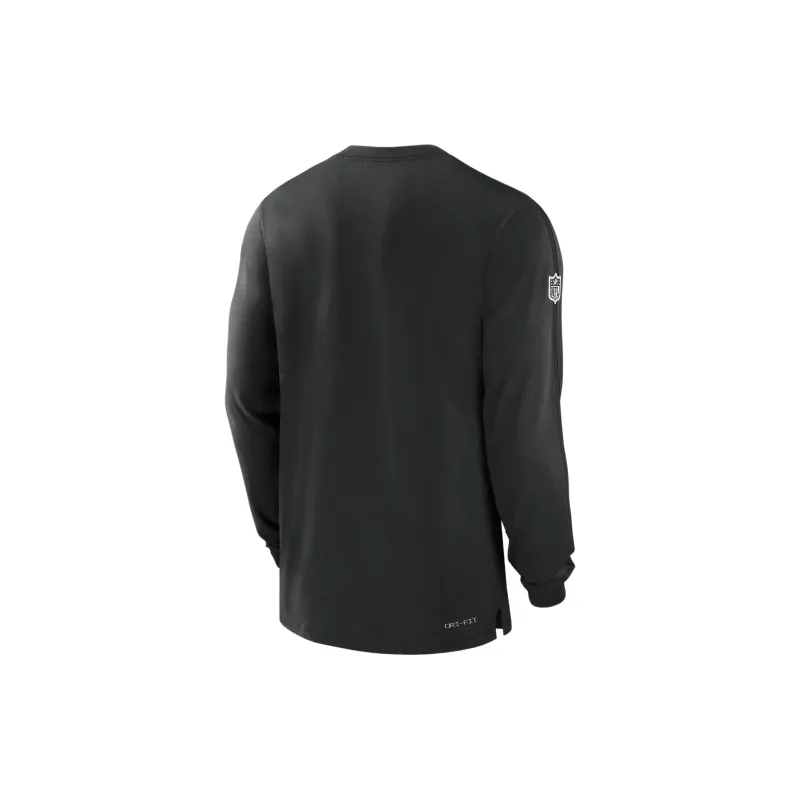 Nike Las Vegas Raiders Sideline Player Team Issue Men's Nike Dri FIT Long Sleeve Top-1