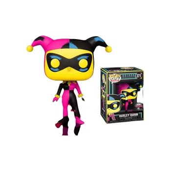 Funko Pop! Heroes Batman The Animated Series Harley Quinn Black Light Glow Hot Topic Exclusive Figure #371