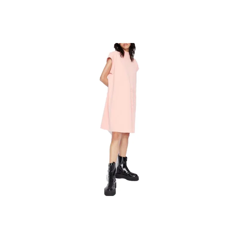 ARMANI EXCHANGE Short Sleeved Dresses Women's Pink-3