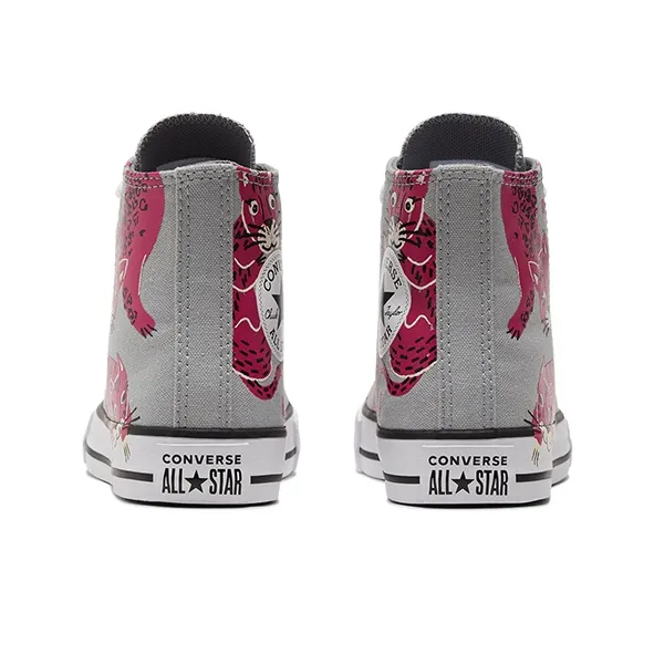 Converse Chuck Taylor All Star Anti Slip Wear Resistant High Top Kids Canvas Shoes Gray Rose Red Teenagers-4