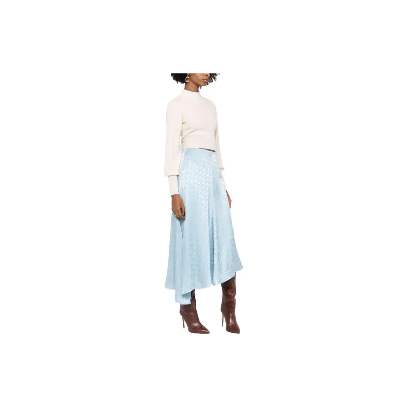 FENDI SS22 Casual Long Skirt Women's Blue-2