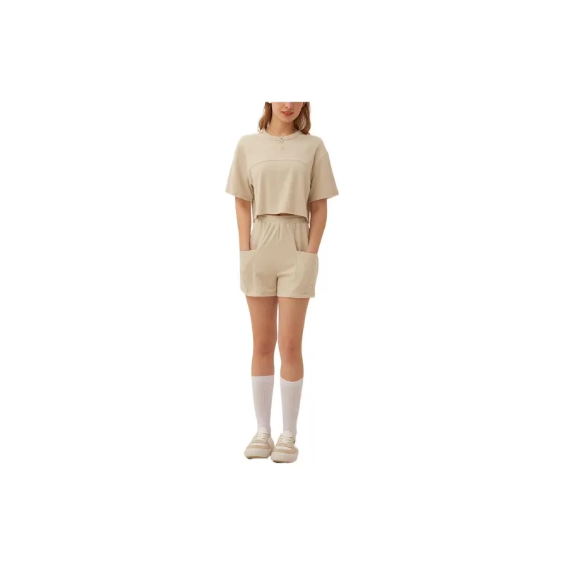 Kirsh SS22 Straight T-Shirt Women's Beige-1
