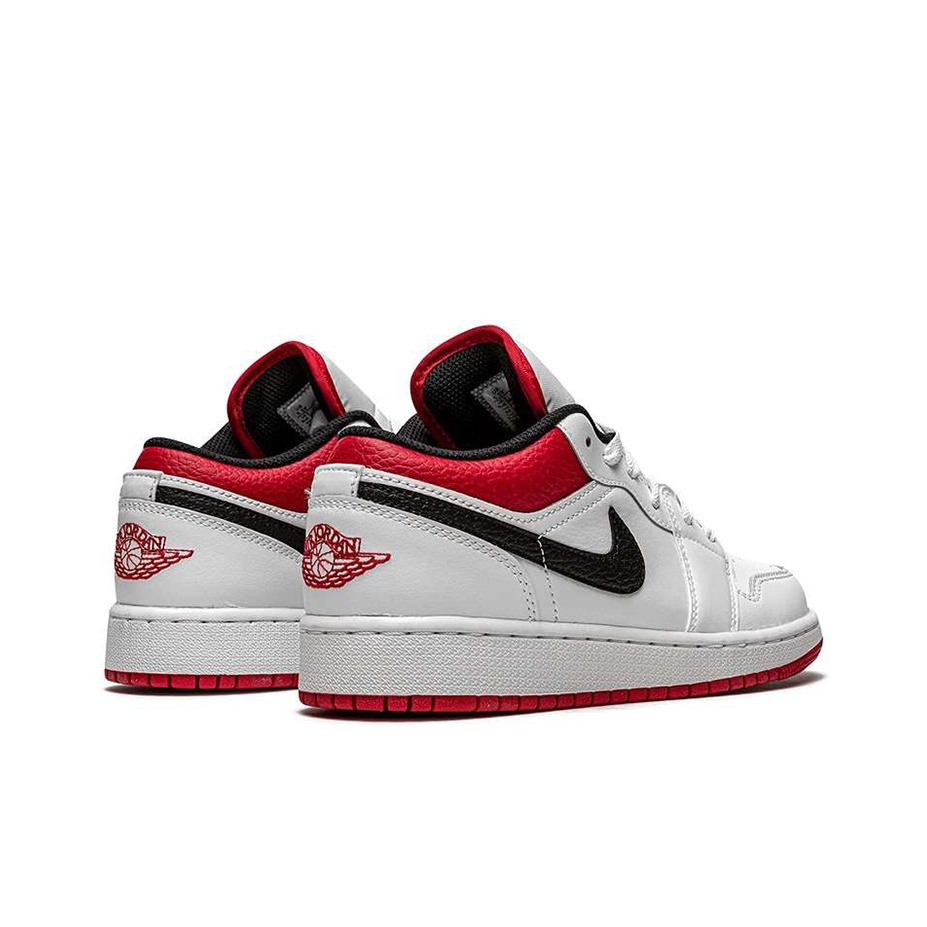 Jordan Kids Air Jordan 1 Low White Gym Red Sneakers POIZON