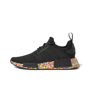 Adidas Originals NMD_R1 Kids Lifestyle Shoes Black Yellow Teenagers