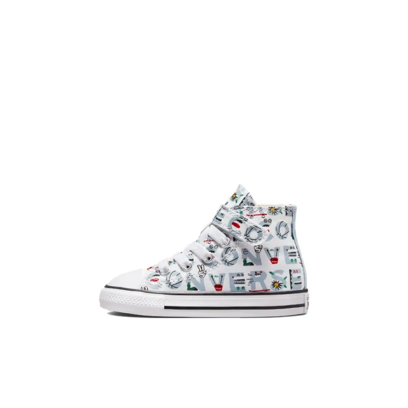 Converse Chuck Taylor All Star Anti Slip Wear Resistant High Top Toddler Shoes White Light Blue Infant And Toddler-0