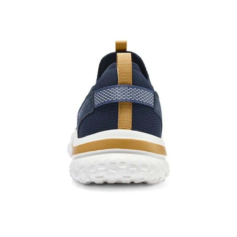 Skechers Cushioning Wear-Resistant Low-Top Running Shoes Men's Navy-3