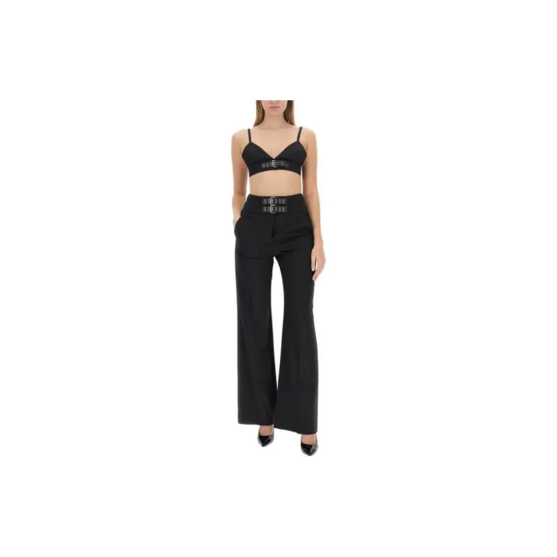 MOSCHINO Jeans Belted Wide Leg Trousers-3