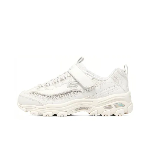 Skechers Cushioning Anti-Slip And Wear-Resistant Kids Lifestyle Shoes White Teenagers