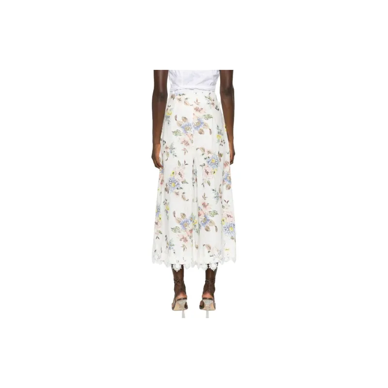 Zimmermann Applique Floral-print Culottes-1