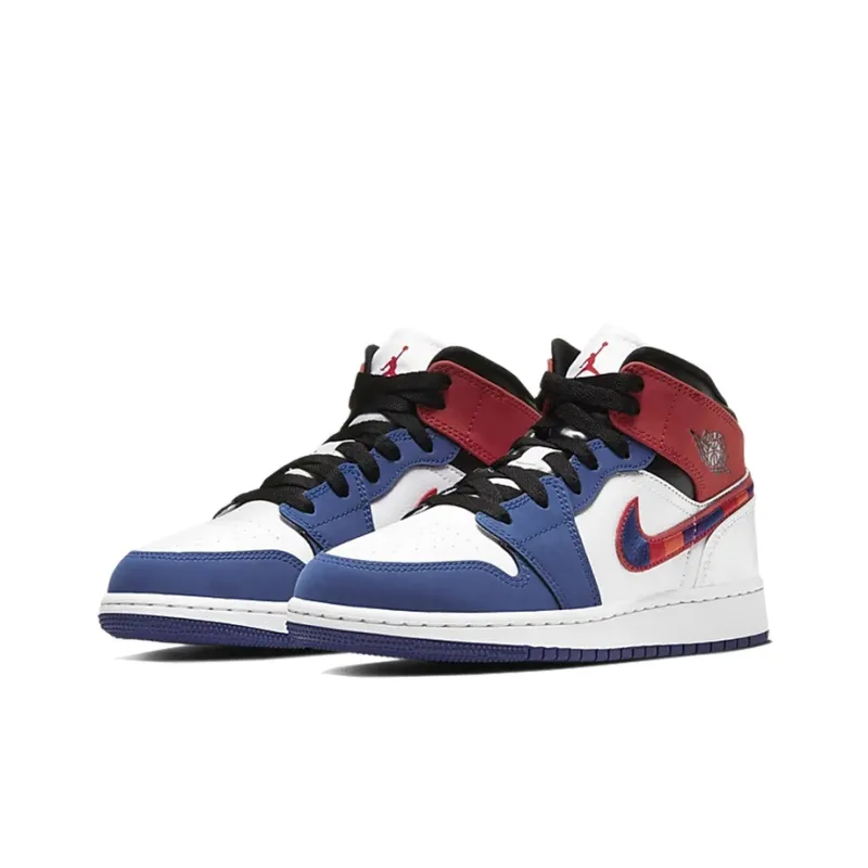 Jordan 1 Mid Rush Blue University Red GS-2