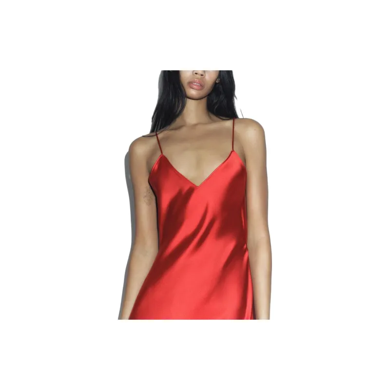 ZARA Slip Dresses Women's Bright Red-3