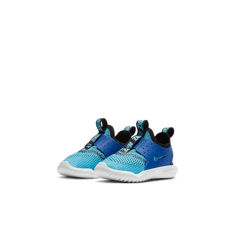 Nike Flex Runner Breathe Cushioning Anti-Slip And Wear-Resistant Low-Top Running Shoes Blue White Infant And Toddler-2