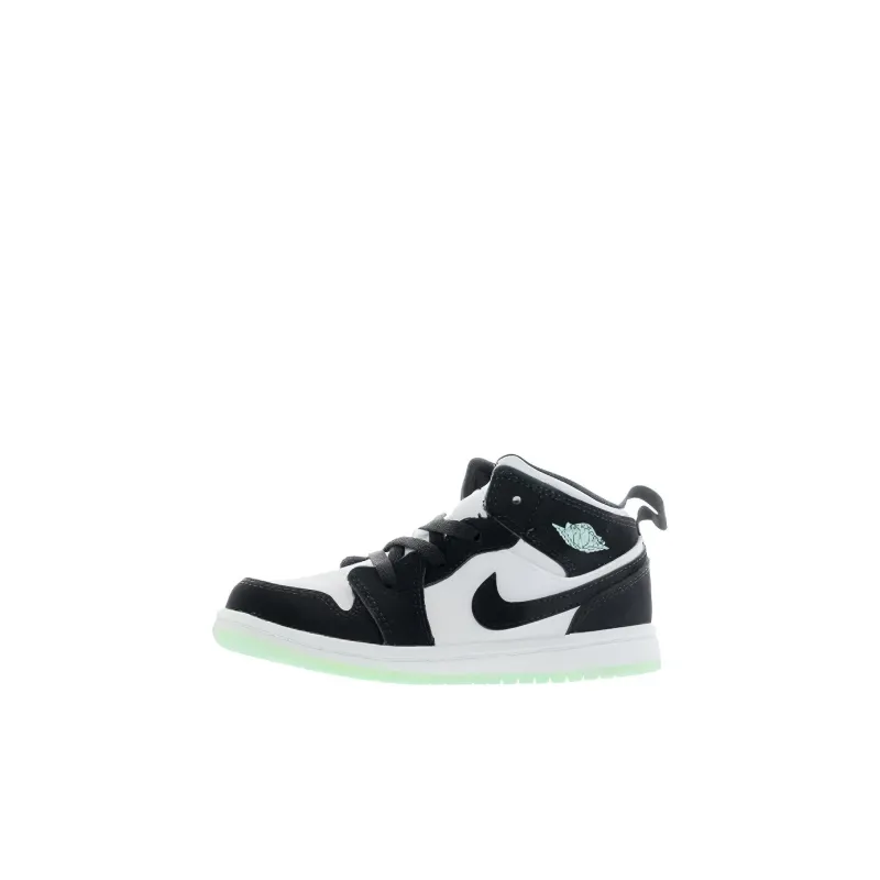 Jordan 1 Mid White Black Teal Tint TD-0