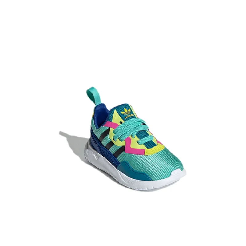Adidas Originals Flex Collection El I Low-Top Casual Shoes Blue Green Infant And Toddler-2