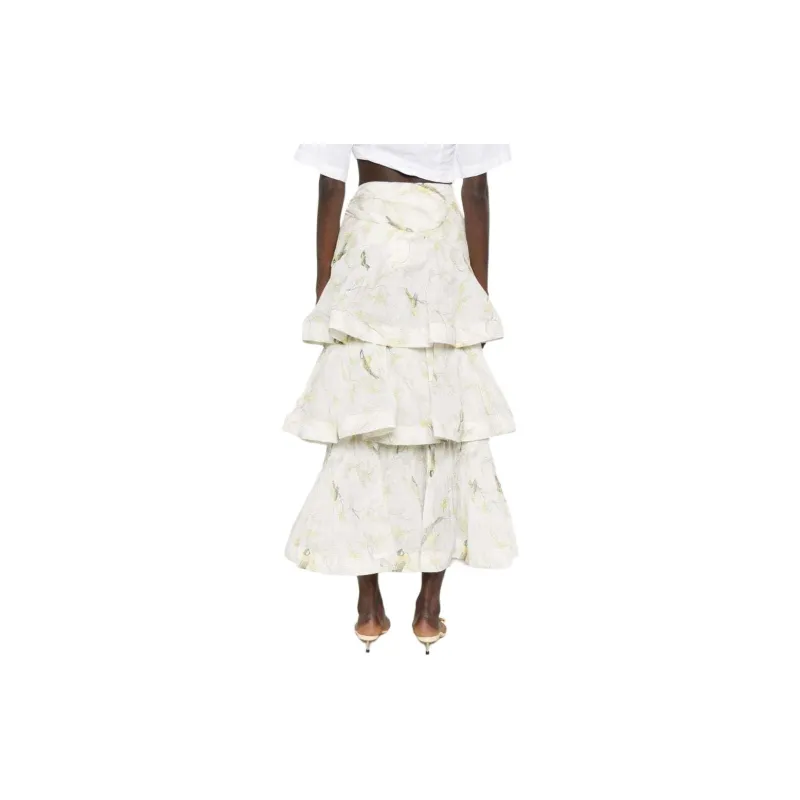 Zimmermann Pleated Tired Midi Skirt-2