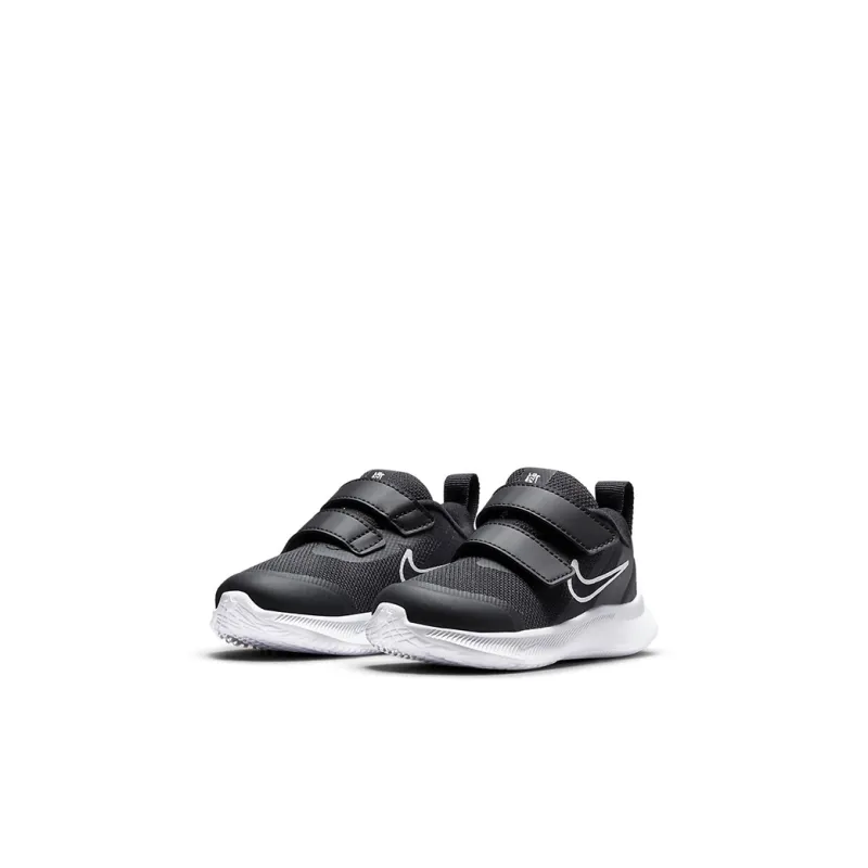Nike Star Runner 3 Low Top Running Shoes Black White Infant And Toddler-2