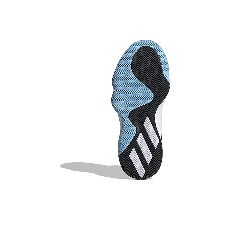 Adidas D.O.N. Issue #1 J Mitchell Slip Resistant Cushioning Low Top Performance Basketball Shoes Black White Teenagers-5