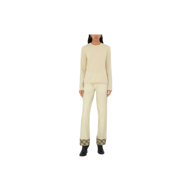Burberry Logo Detailed Long Sleeved Crewneck Top-1