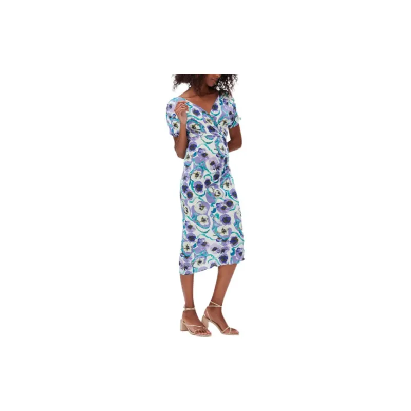 DVF Diane Von Furstenberg Short-Sleeved Dresses Women's Blue-3