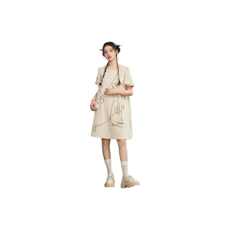ZIHAN Short Sleeved Dress Women's-1