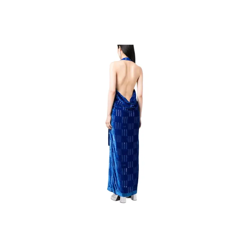 OFF WHITE Slip Dress, Regular Fit Women's Blue-2