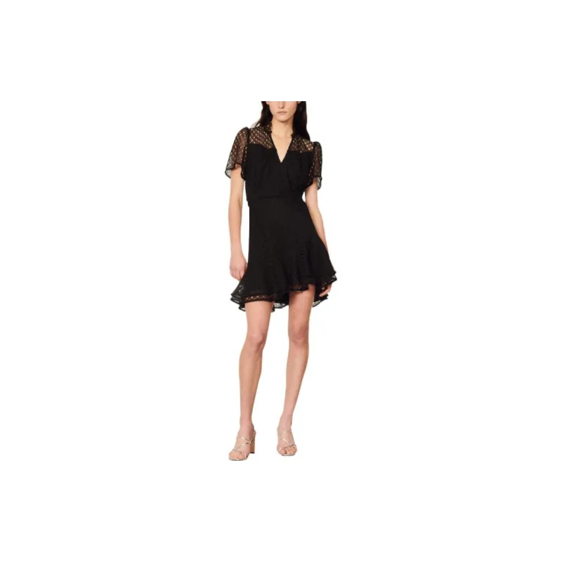 Sandro Short Sleeved Dresses Women's Black-1