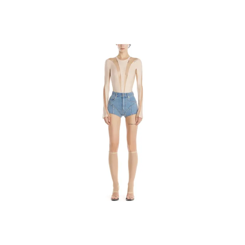 Mugler Denim Shorts Women's Blue-2