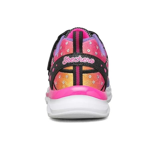 Skechers Quick Kicks Wear-Resistant Cushioning Slip-Resistant Low-Top Kids' Running Shoes Black Multicolor Kids'-3