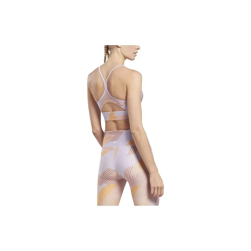 Reebok WOR TRAIN AOP BRA Sports Underwear Women's Purple-3
