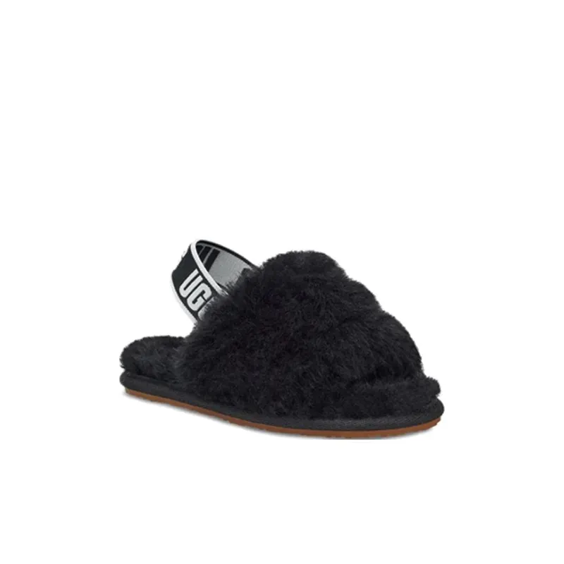 UGG Fluff Yeah Slide Black Toddler-2