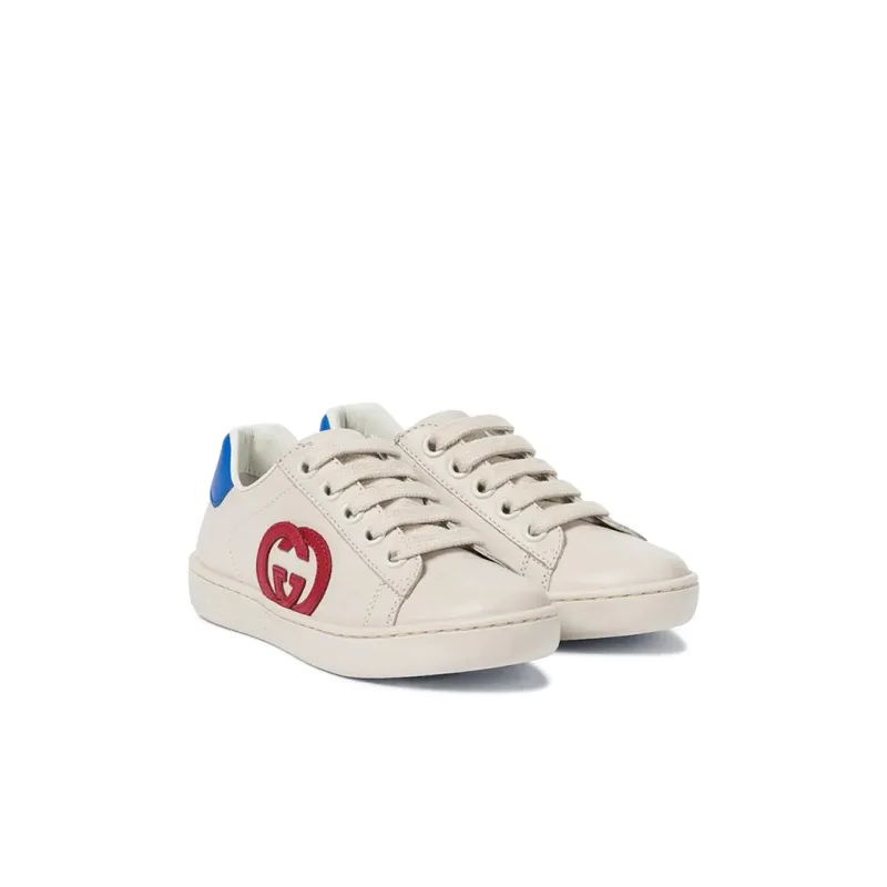 GUCCI Kids Logo Patch Low-top Sneakers-2