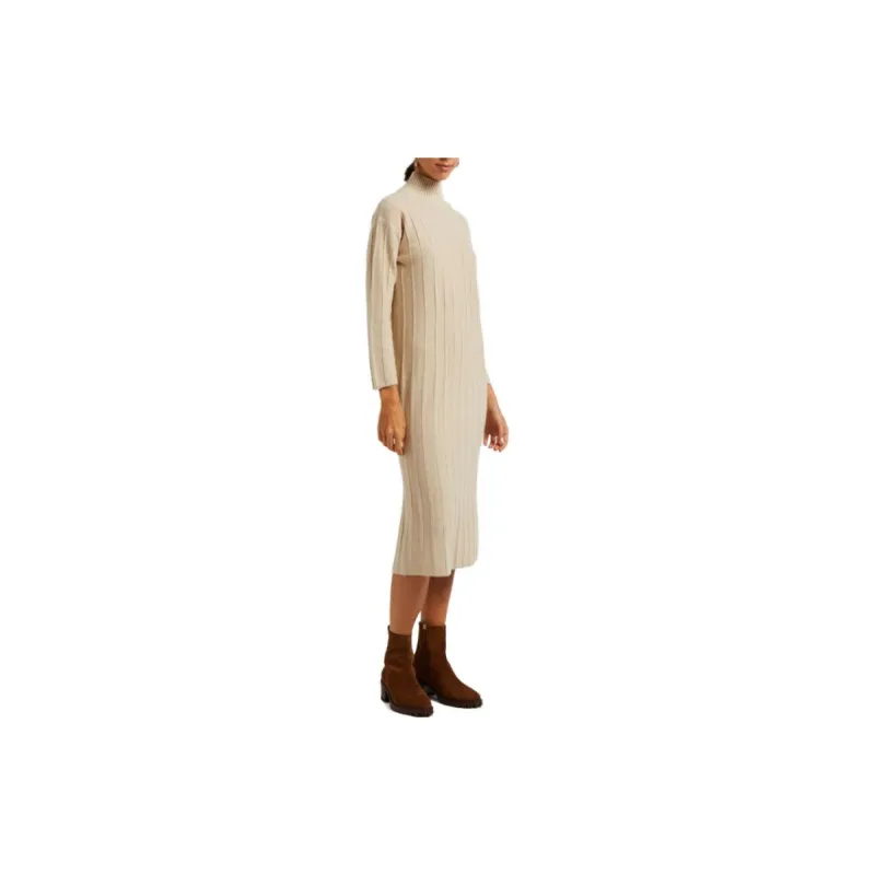 MaxMara Long Sleeved Dress Women's Beige-4