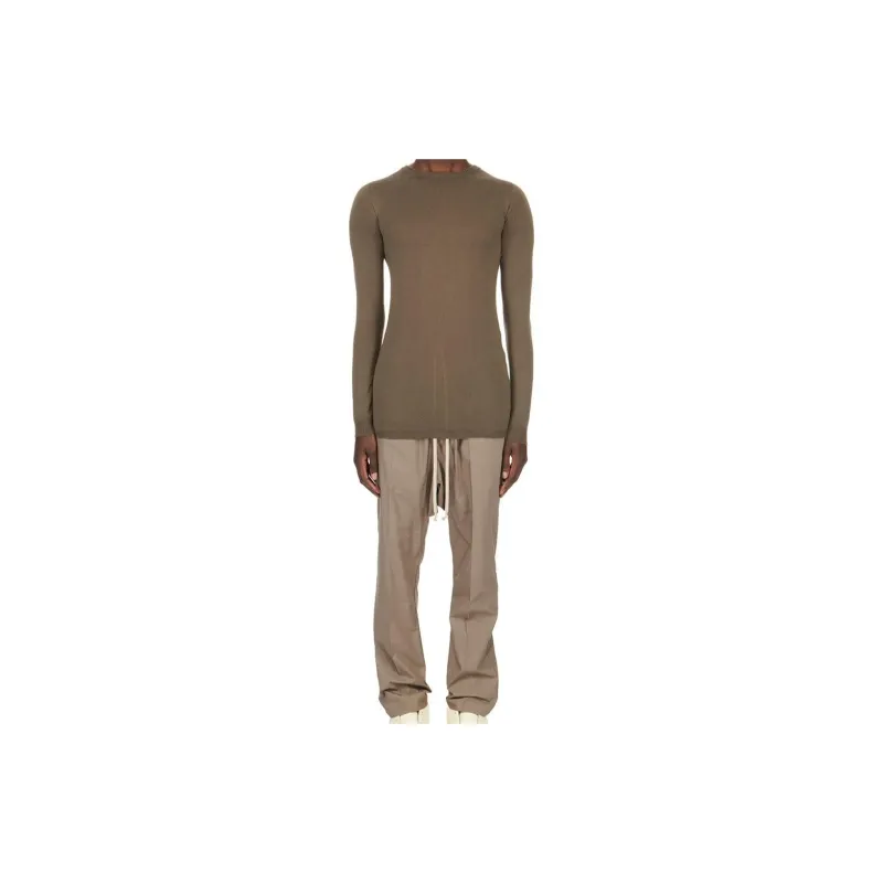 RICK OWENS/RO SS24 Lido Drawstring Long In Dust Casual Pants Men's Khaki-3