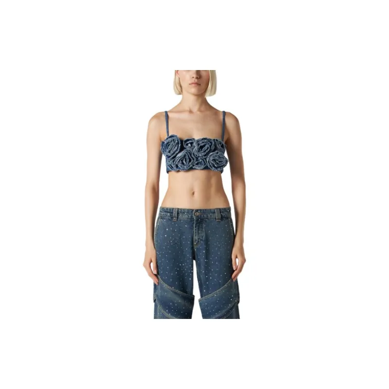 Blumarine x MODEST Exclusive Capsule Denim Top Strapless Top Women's Blue-2