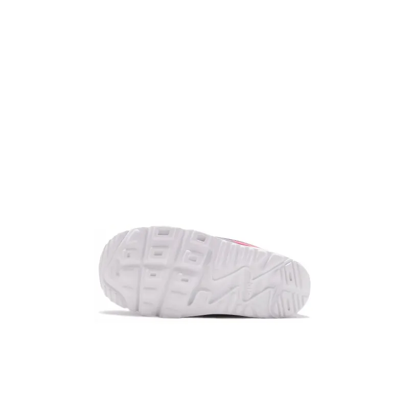 Nike Air Max 90 Slip Resistant Shock Absorbers Low Top Toddler Shoes White Blue Pink Infant And Toddler-4