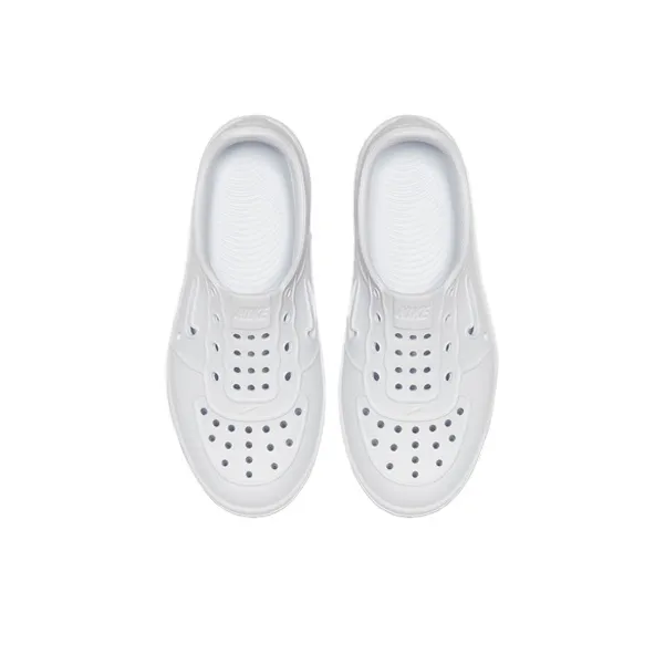 Nike Air Force 1 Breathable Low Top Skateboard Shoes Pure White Children Aged 3 7 Years Old-2