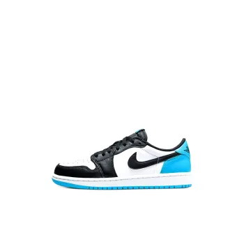 Jordan 1 Retro Low OG Black Dark Powder Blue GS