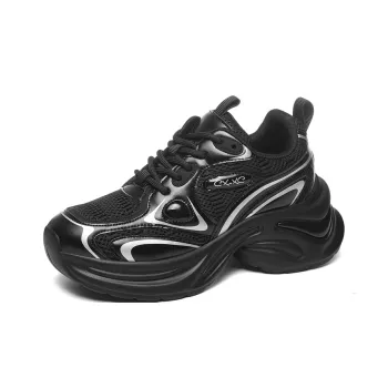 Golden Silk Rabbit Low Top Chunky Sneakers Women's
