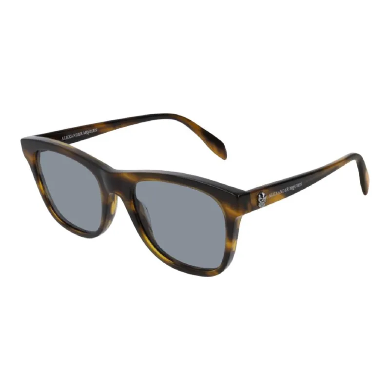 Alexander McQueen Acetate Rectangular Sunglasses Unisex Tortoiseshell-0