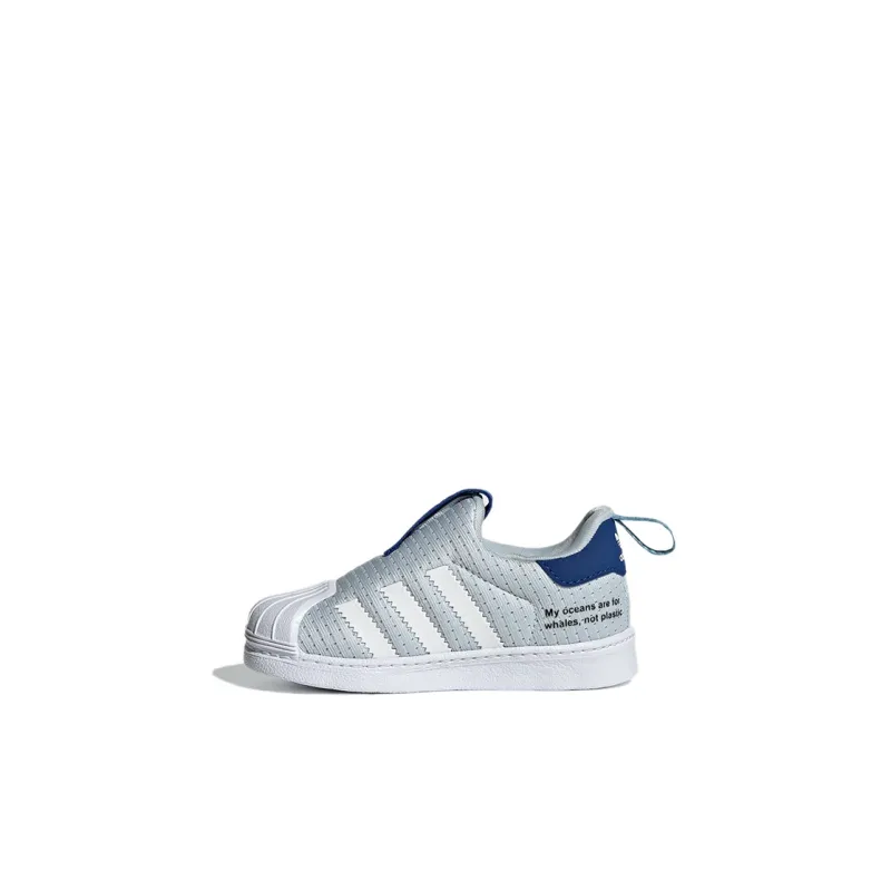 Adidas Originals Abrasion Resistant Low Top Toddler Shoes White/Blue Infant And Toddler-0