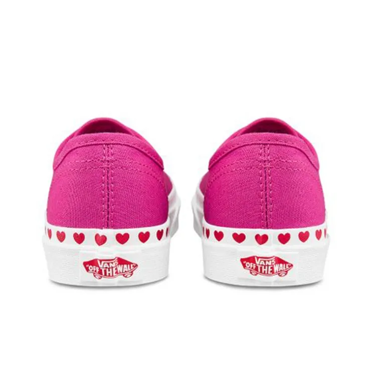 Vans Authentic Series Low Top Kids' Skateboarding Shoes Rose Red Teenagers-4