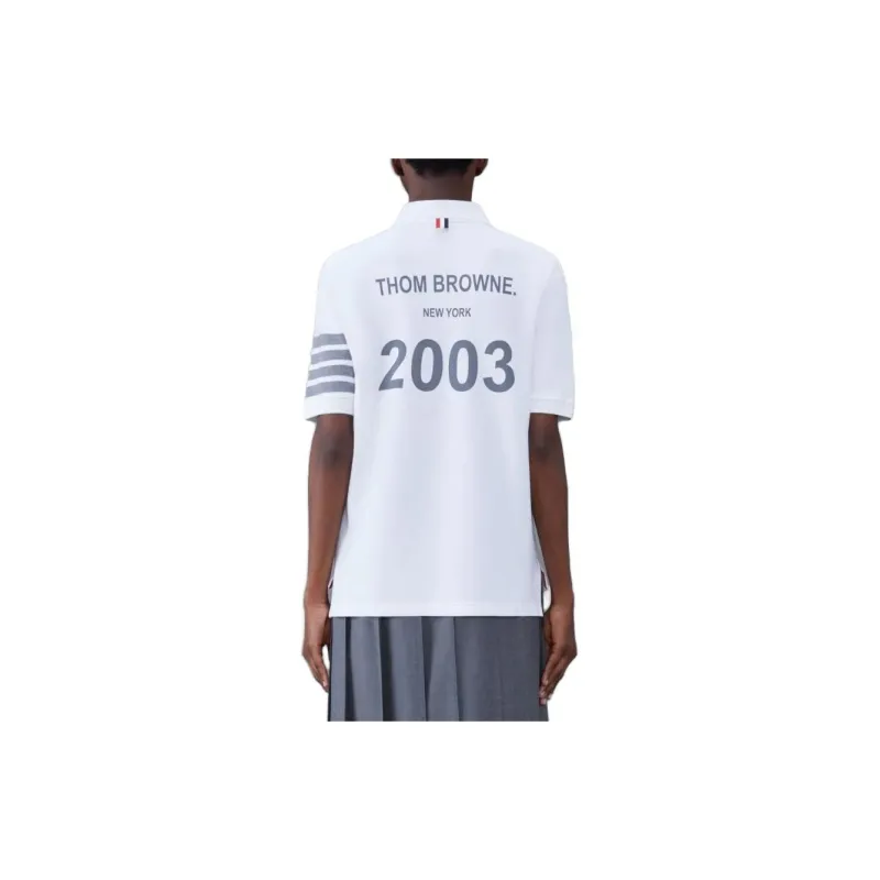 THOM BROWNE 4 Bar Stripe 2003 print Polo Shirt-1