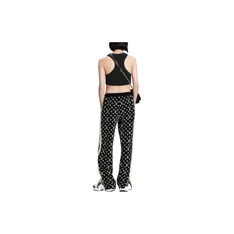LOUIS VUITTON FW22 Knitted Sports Pants Women's Black-2