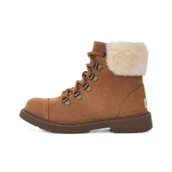 UGG Azell Hiker Weather Short Snow Boots Chestnut Teenagers