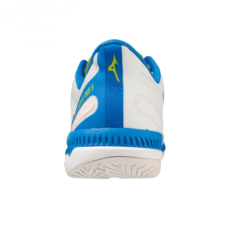 Mizuno Wave Exceed Tour 5 Cushioning, Wear Resistant Low Top Tennis Shoes Men's White-4