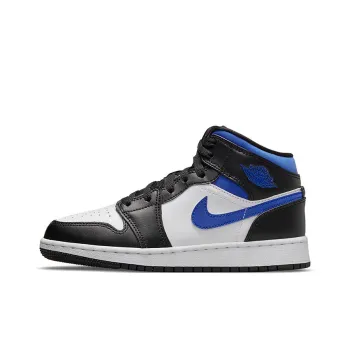 Jordan 1 Mid White Black Racer Blue GS