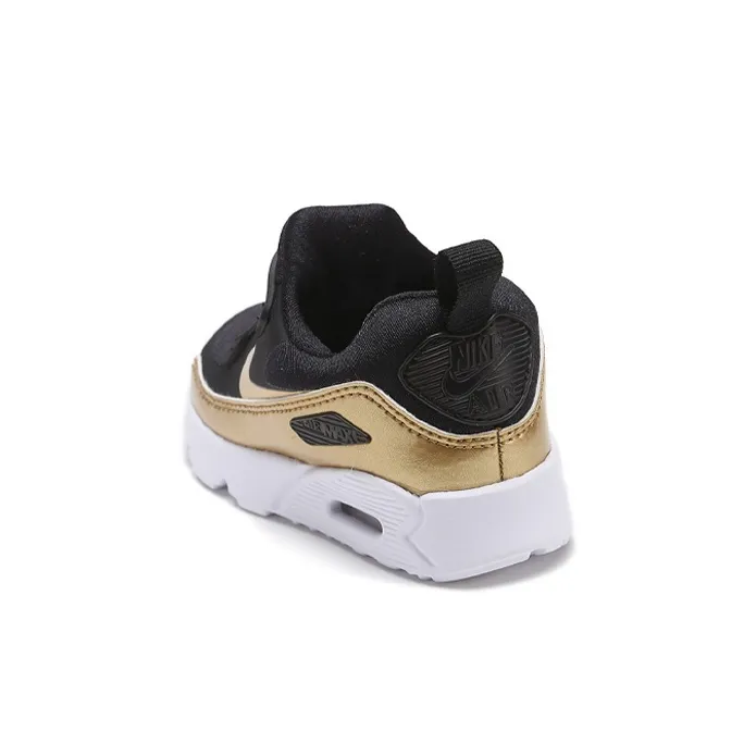 Nike Air Max Tiny 90 Low Top Toddler Shoes Black Gold Infant And Toddler-3