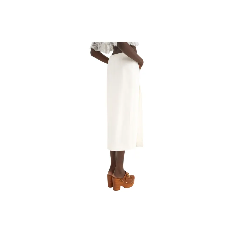 Chloe Casual Long Skirts Women's Milk White-2