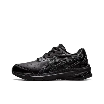 Asics GT 1000 Leather 2 Cushioning Wear Resistant Low Top Kids' Running Shoes Black Teenagers