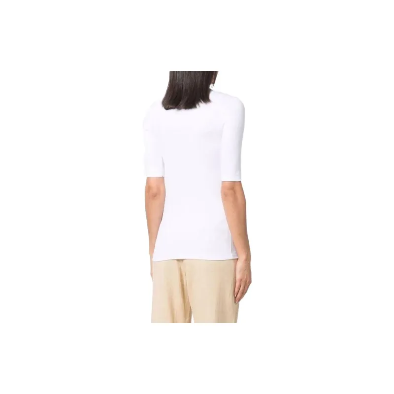 Brunello Cucinelli Monili Chain Embellished V Neck T Shirt-3
